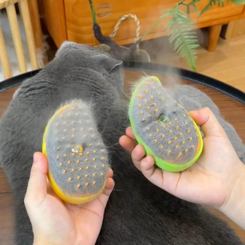 Escova a Vapor Recarregável para Cães e Gatos