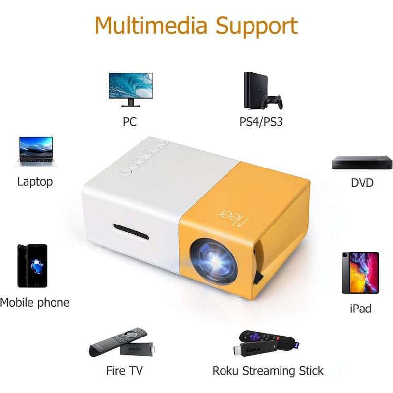 Click Vision -  Mini Projetor Portátil Led 1080p