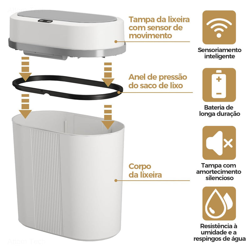 Lixeira automática com sensor inteligente