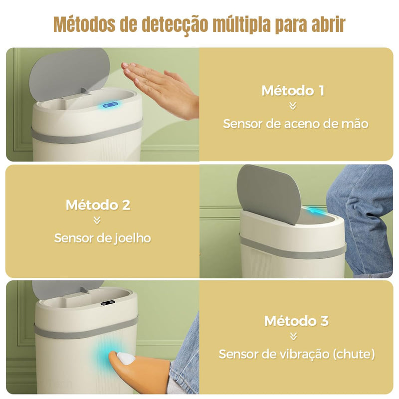 Lixeira automática com sensor inteligente