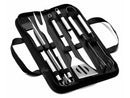 Kit Churrasco - 9 Peças de Inox com Maleta