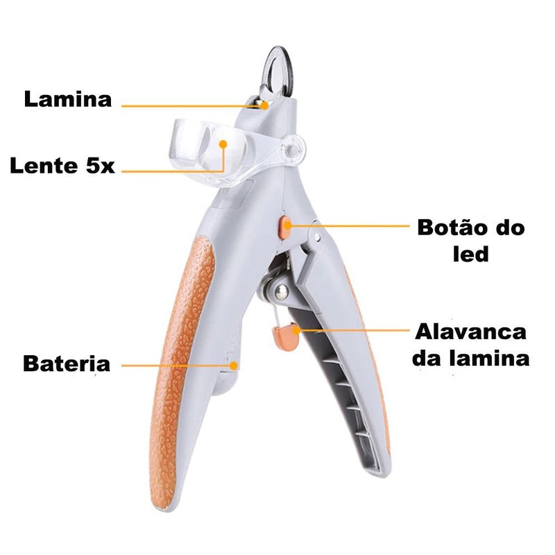 Alicate de Unha Pet com LED