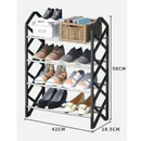 Estante Para Sapatos De Tubos De Aço Cruzados