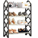 Estante Para Sapatos De Tubos De Aço Cruzados