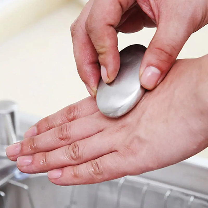 Sabonete Mágico Aço Inox - Tira Cheiro Das Mãos