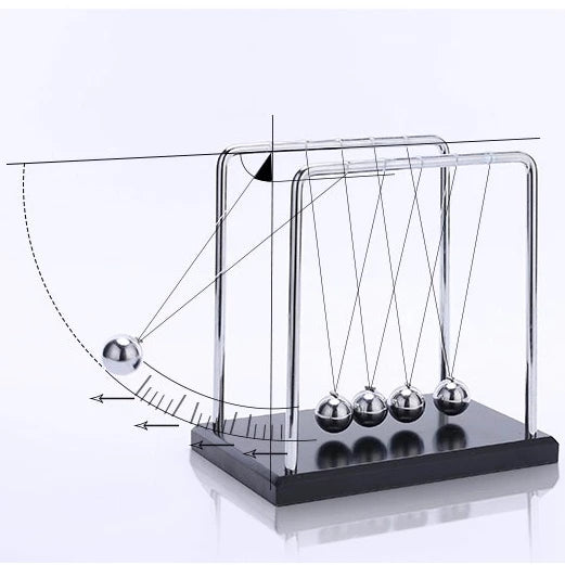 Pêndulo de Newton Para Enfeite/Decoração 13,5cm De Altura