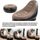 Poltrona Inflável Ultra Lounge Com Pufe Sofá