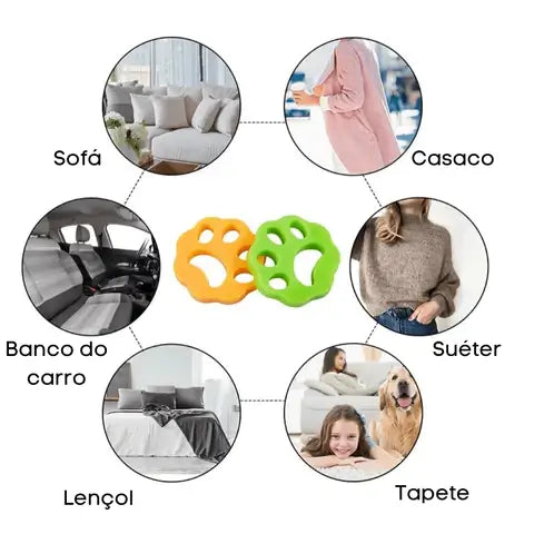 Removedor de Pelos de Silicone Reutilizável