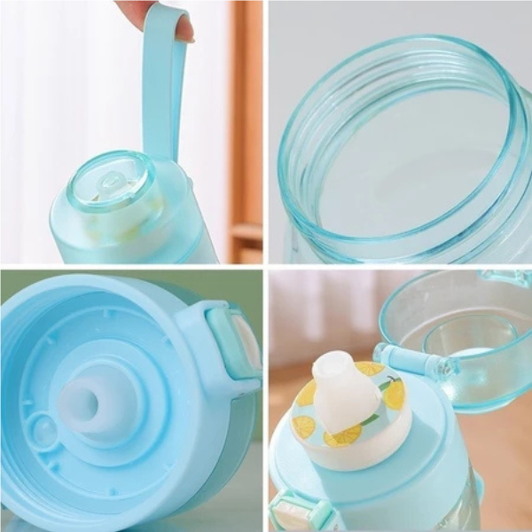 Garrafa de Água AQUASENSE + 2 Anéis de Aroma - Hidratação Fácil e Inovadora