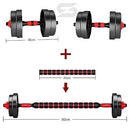 Kit 6 em 1 de Halteres, Barra e Kettlebell - Peso para Musculação e Treino em Casa