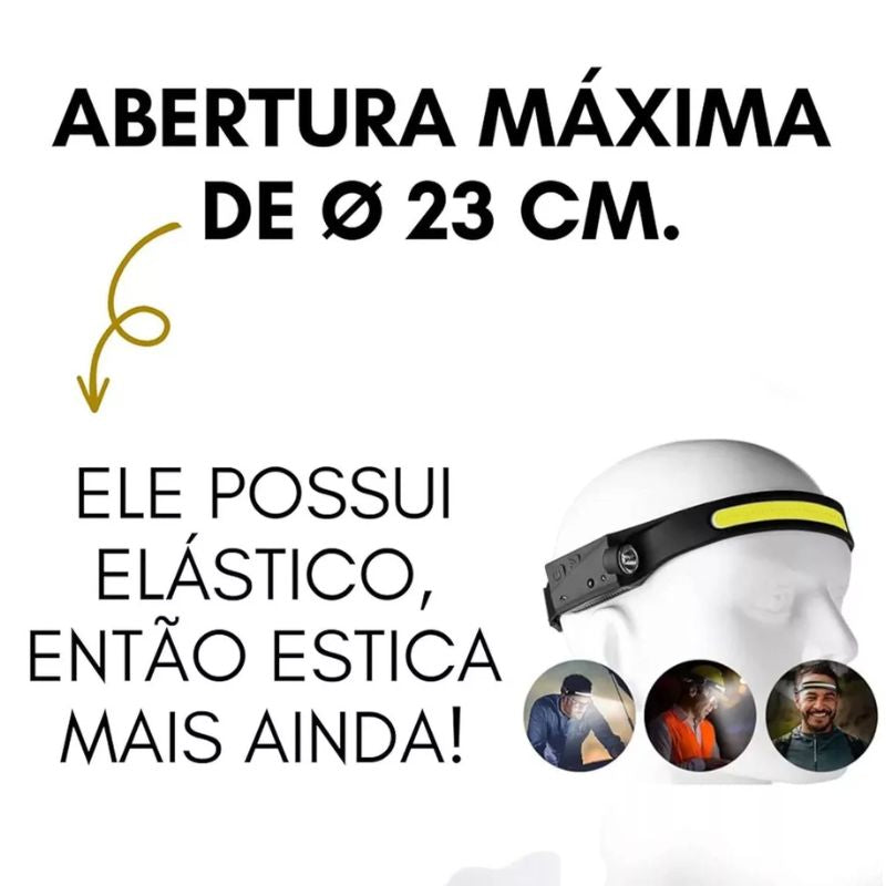 Lanterna de Cabeça Recarregável