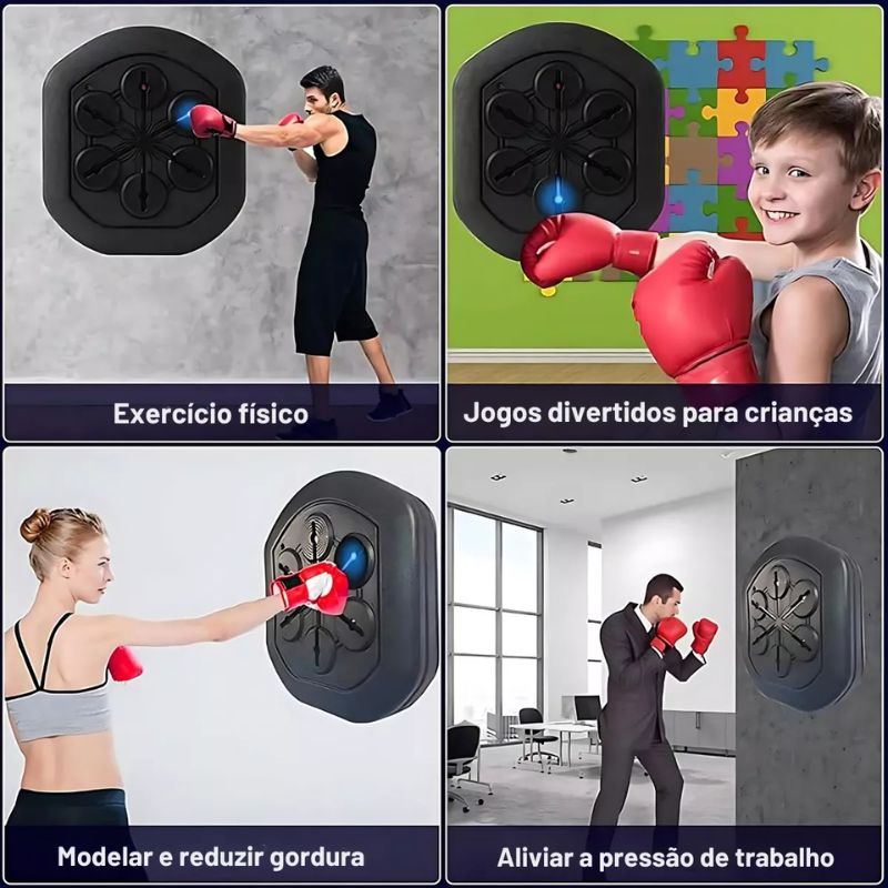 CliqueBeat Boxer - Máquina De Boxe Musical Bluetooth