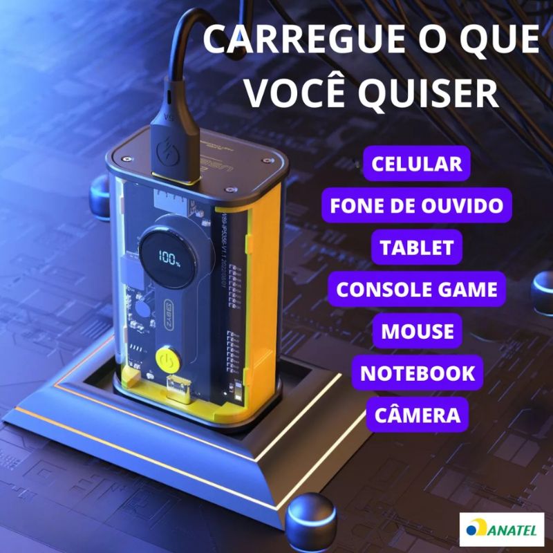Power Bank - Carregador Portátil  10.000 Turbo
