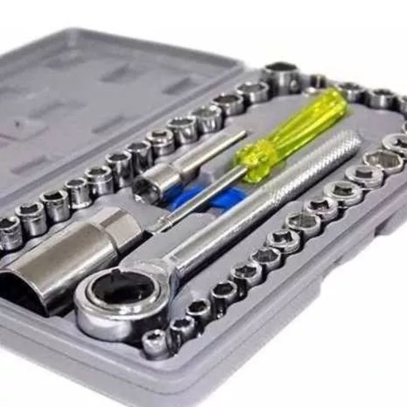 Kit Jogo De Ferramentas Com 40 Peças